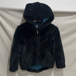 Armani Junior Black Faux Fur Jacket